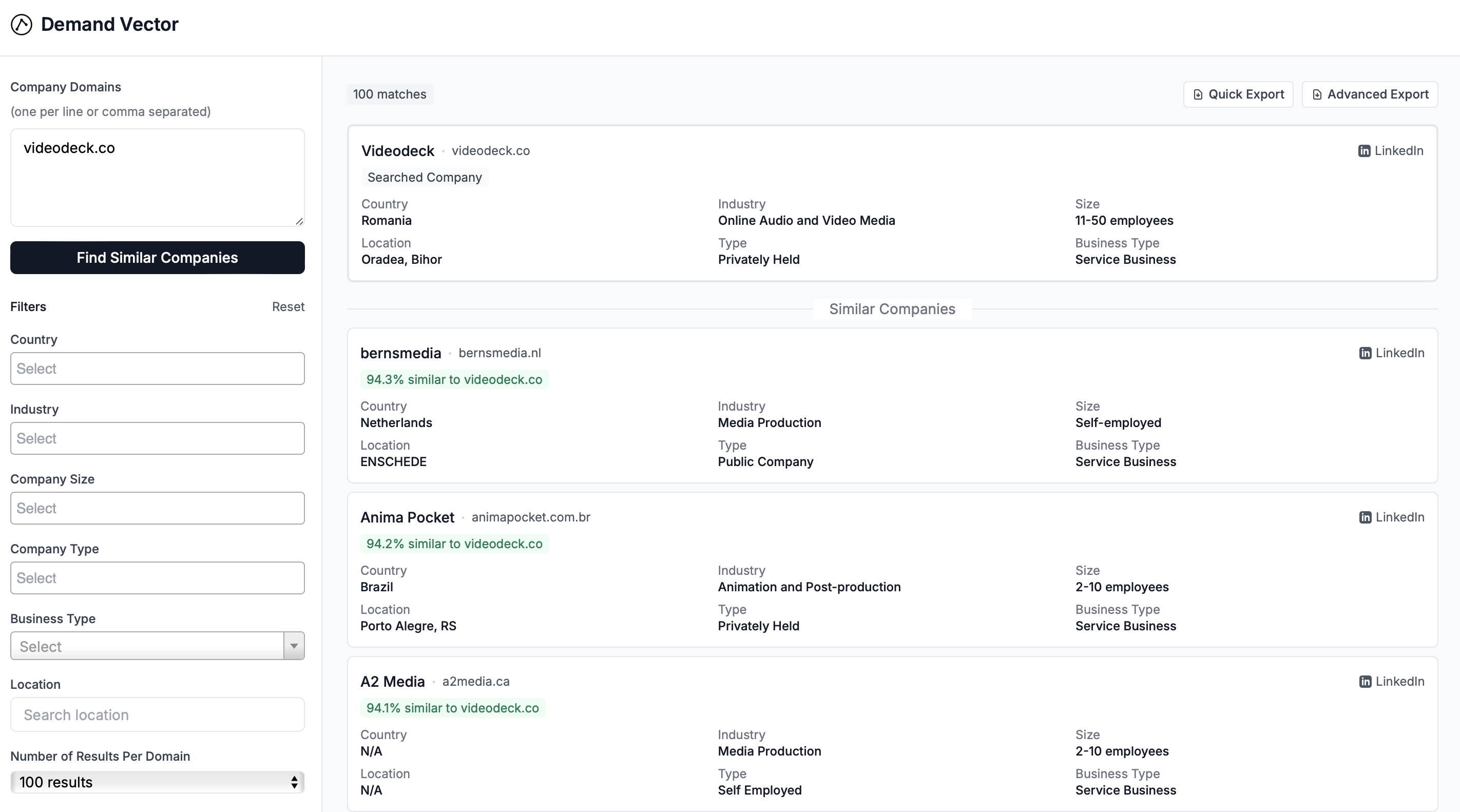 Platform Screenshot